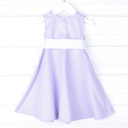 Lavender & White Sash Dress