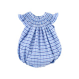 Summer Time Blue Gingham Angel Sleeve Bubble