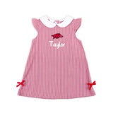 Arkansas Embroidered Red Gingham Dress