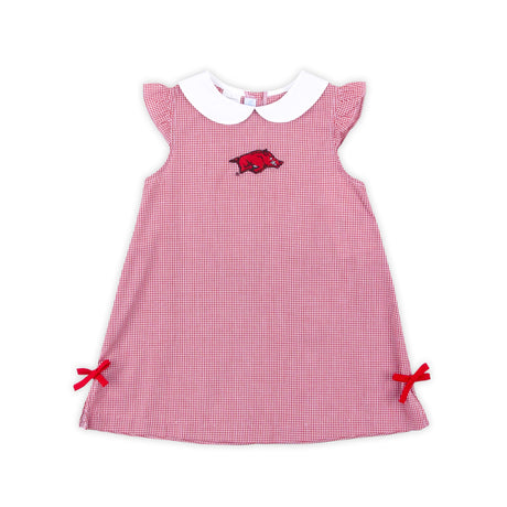Arkansas Embroidered Red Gingham Dress