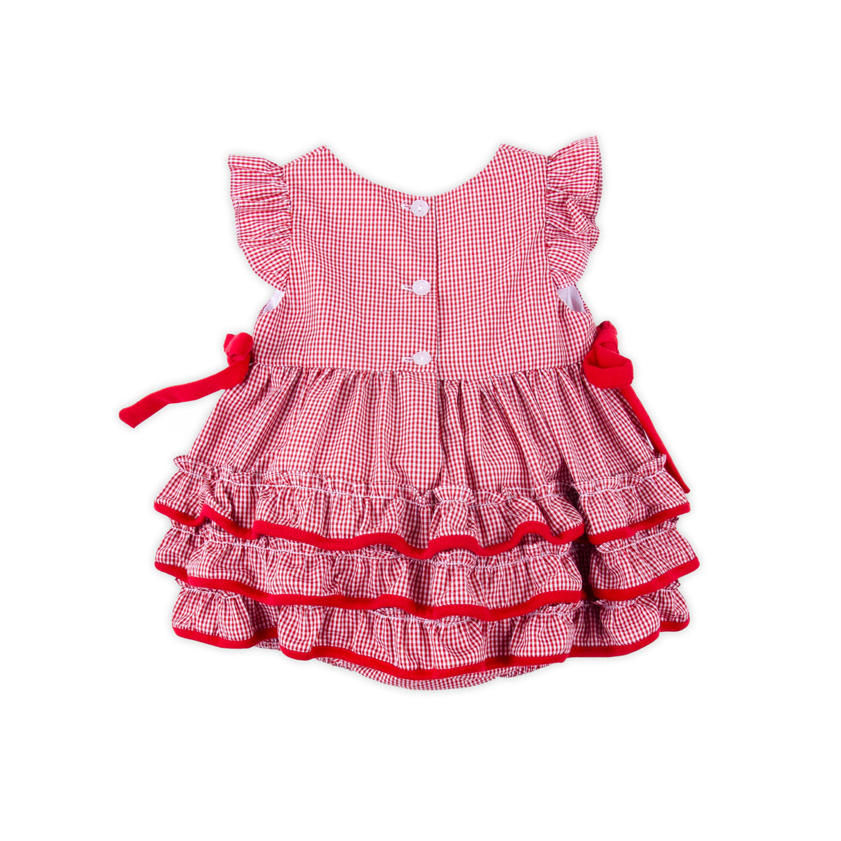 Arkansas Embroidered Red Ruffle Bubble