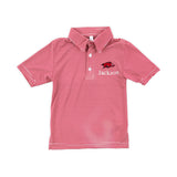 Arkansas Embroidered Red Performance Polo