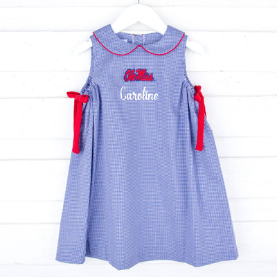 Ole Miss Embroidered Navy Dress