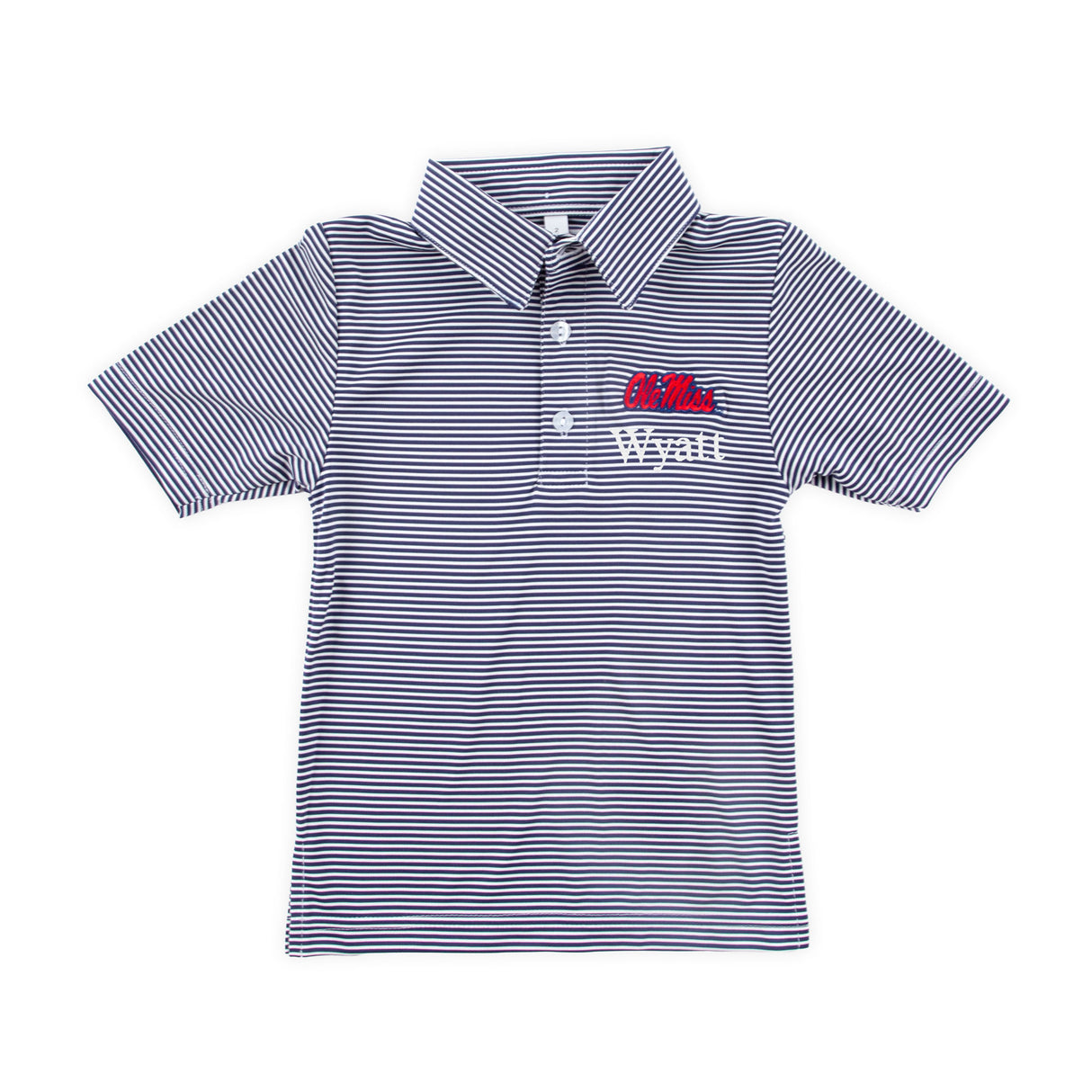 Ole Miss Embroidered Navy Performance Polo