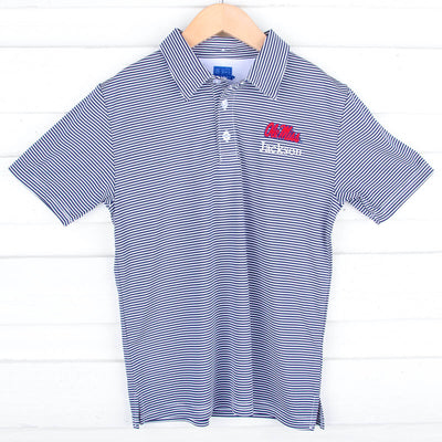 Ole Miss Embroidered Navy Performance Polo