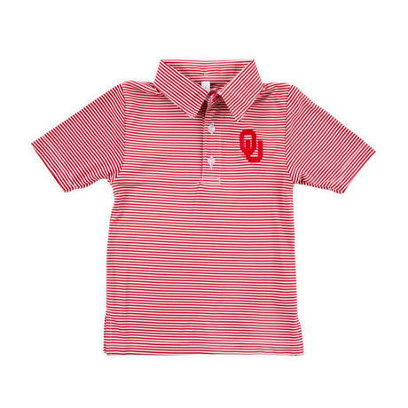 Oklahoma Embroidered Red Performance Polo