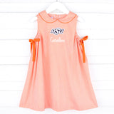 Oklahoma State Embroidered Orange Dress