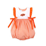 Oklahoma State Embroidered Orange Ruffle Bubble