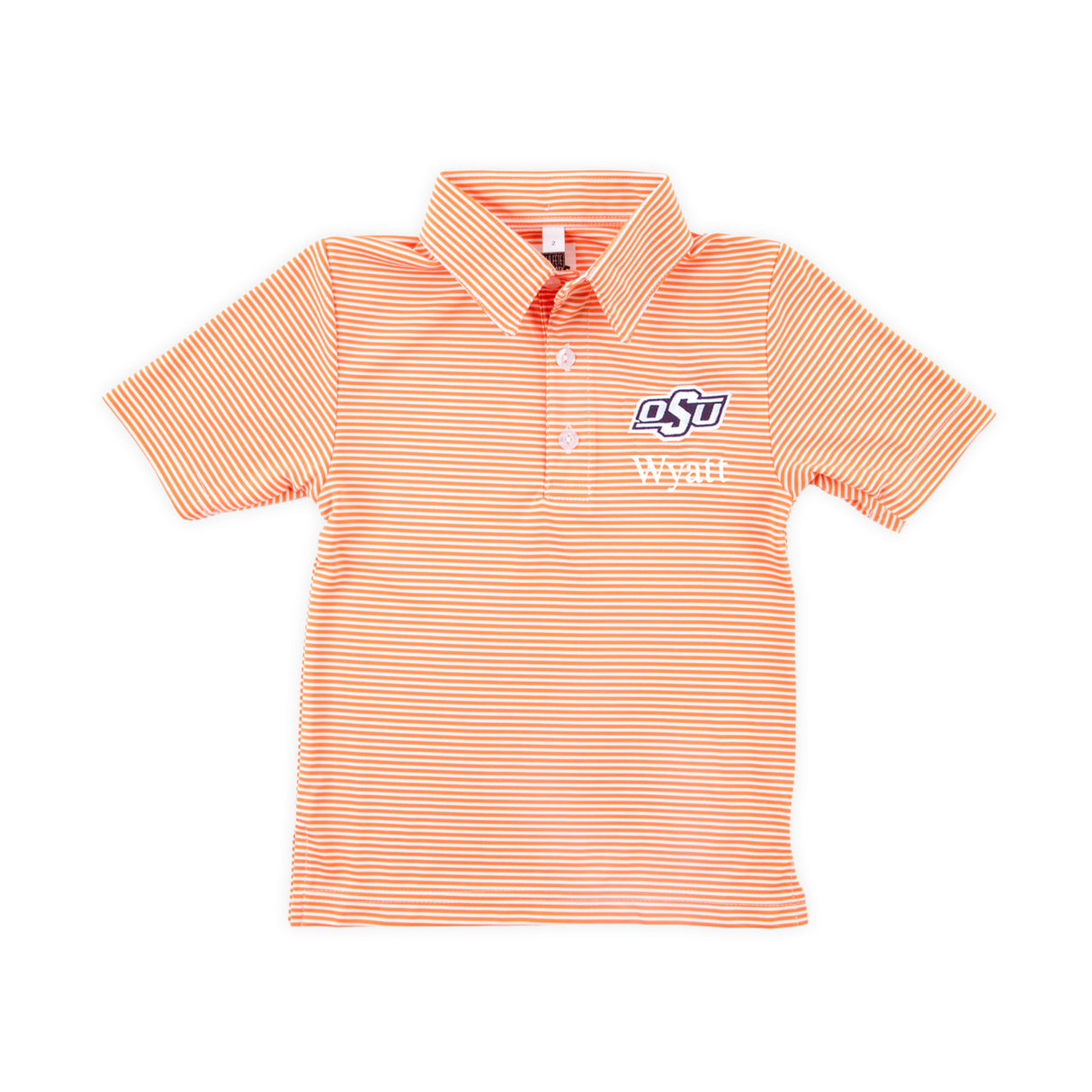 Oklahoma State Embroidered Orange Performance Polo