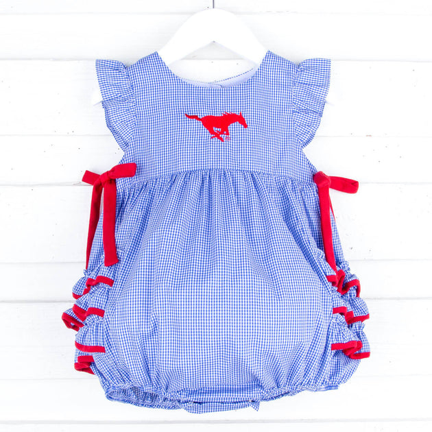 Claire & Charlie Baby Girls Daisy Print Smocked Bubble
