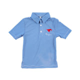 SMU Embroidered Royal Blue Performance Polo