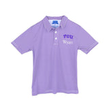 TCU Embroidered Purple Performance Polo
