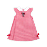 Texas Tech Embroidered Red Gingham Dress