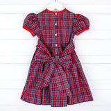 Christmas Eve Plaid Sash Dress