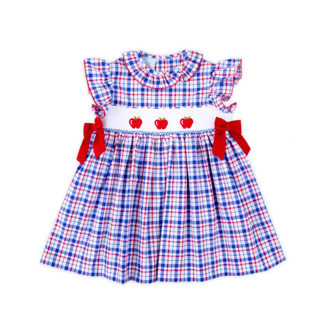 Apple Smocked Plaid Beverly Dress