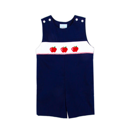 Apple Smocked Navy Jon Jon