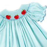 Apple Smocked Oxford Bishop Dress