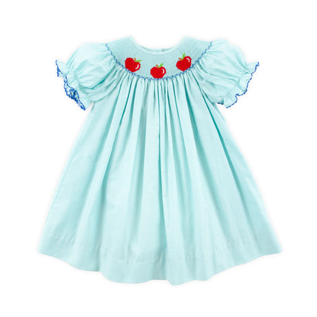 Apple Smocked Oxford Bishop Dress