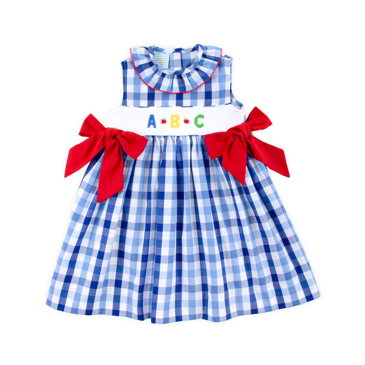 School Ready Smocked Blue Plaid Beverly Dress