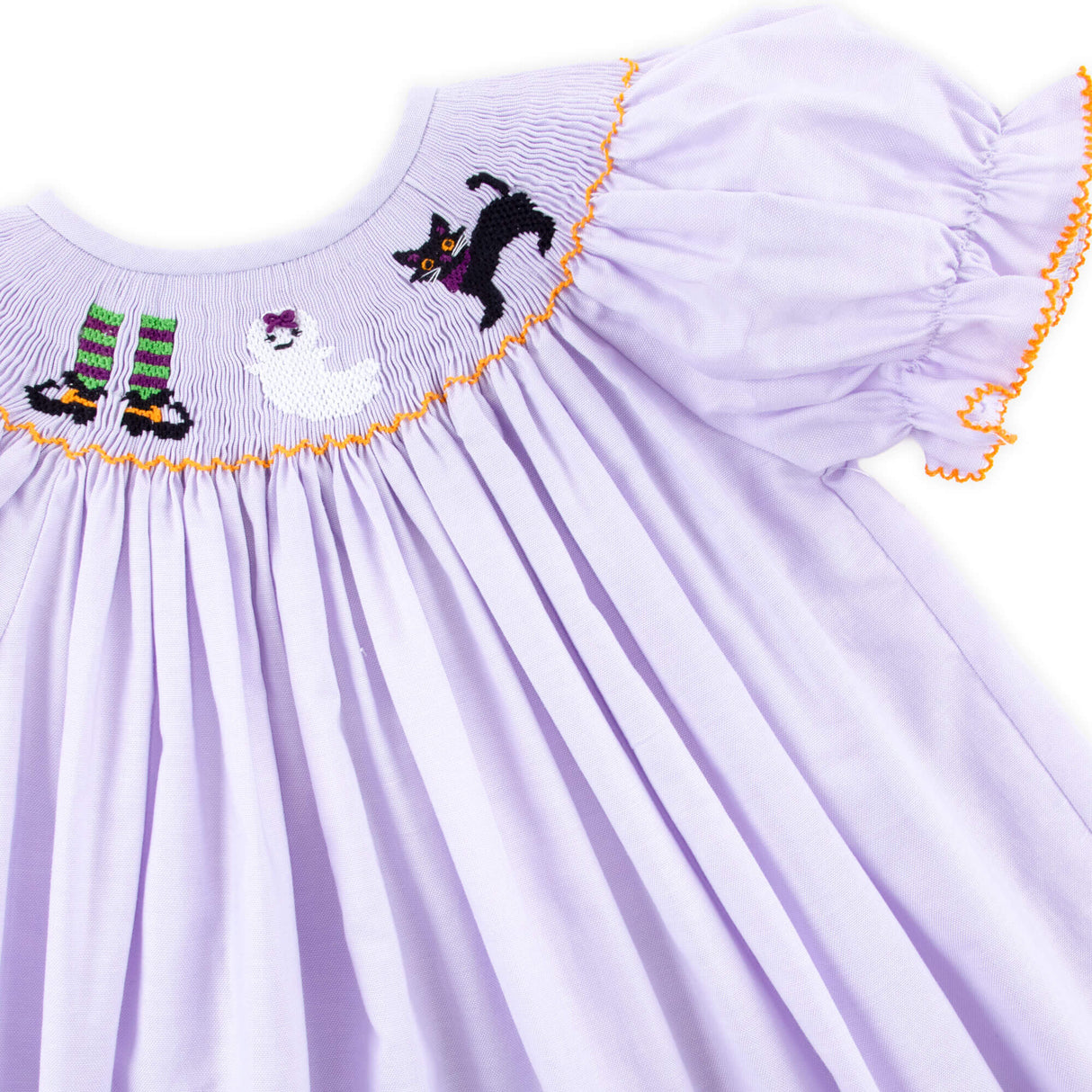 Wicked Smocked Lavender Gingham Bishop Dress