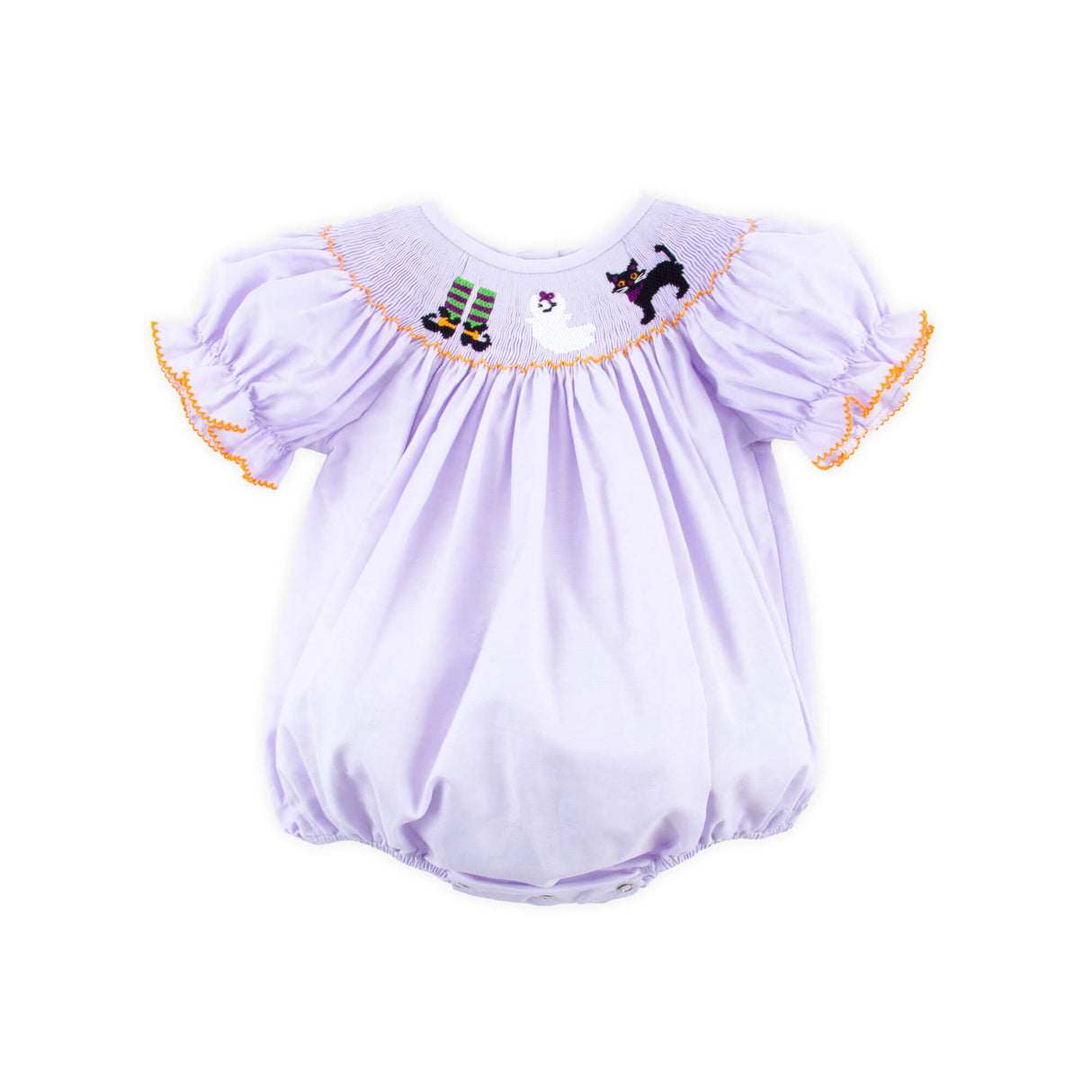 Wicked Smocked Lavender Gingham Bishop Bubble