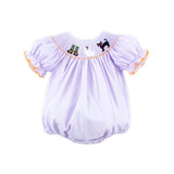 Wicked Smocked Lavender Gingham Bishop Bubble