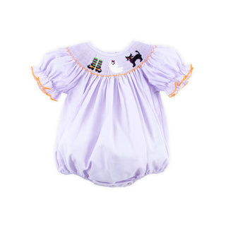 WICKED SMOCKED LAVENDER GINGHAM BISHOP BUBBLE