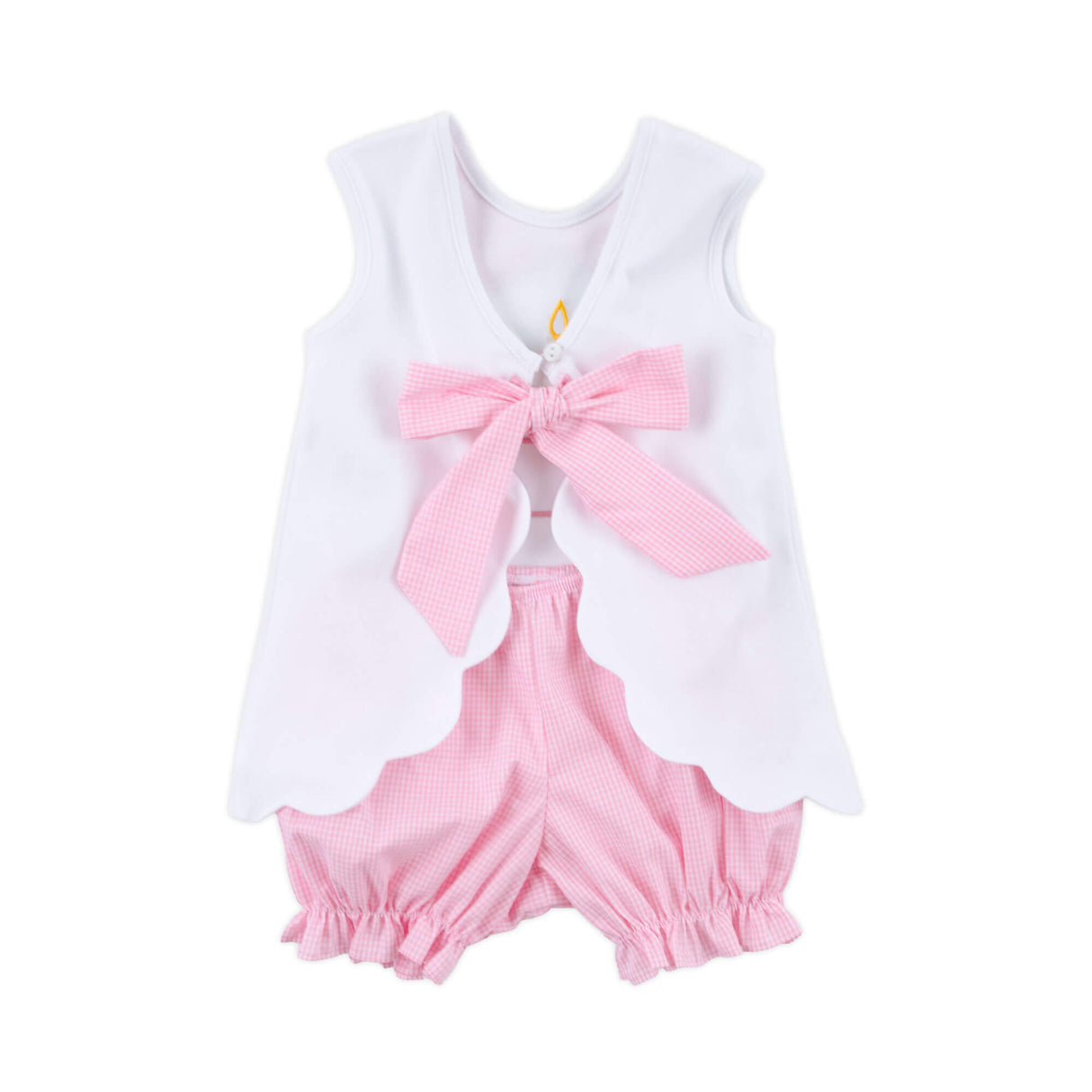 Cupcake Applique Back Bow Bloomer Set