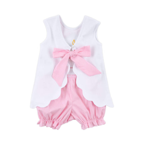 Cupcake Applique Back Bow Bloomer Set