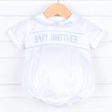 Baby Brother Smocked Bubble White Pique