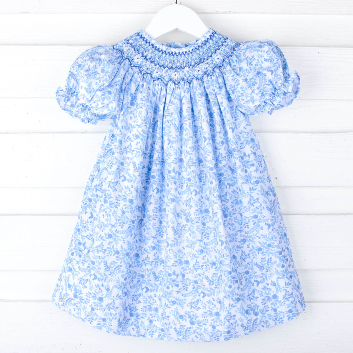 Bella Blue Floral Smocked Dress