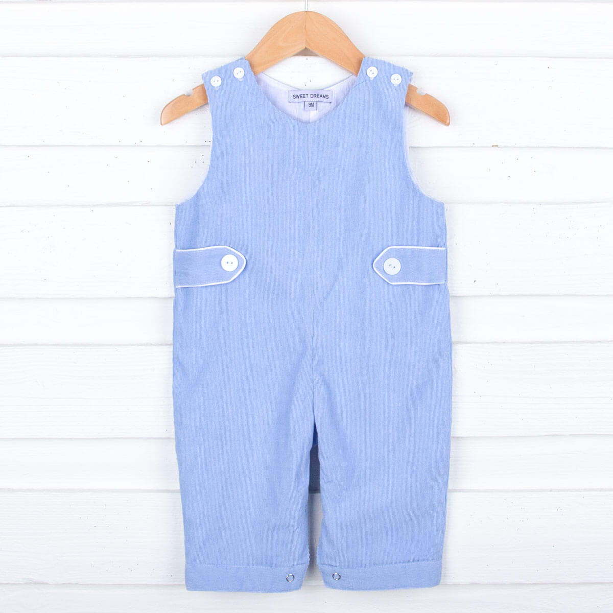 Light Blue Corduroy Longall With Tabs