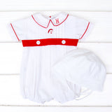 Santa Embroidered Collared Bubble