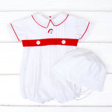 Santa Embroidered Collared Bubble