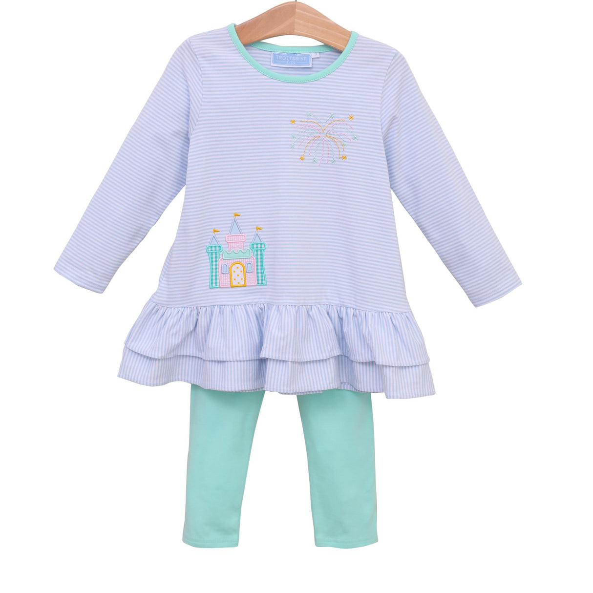 Castle & Fireworks Light Blue Knit Pants Set