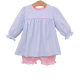 Ellie Long Sleeve Stripe Knit Bloomer Set