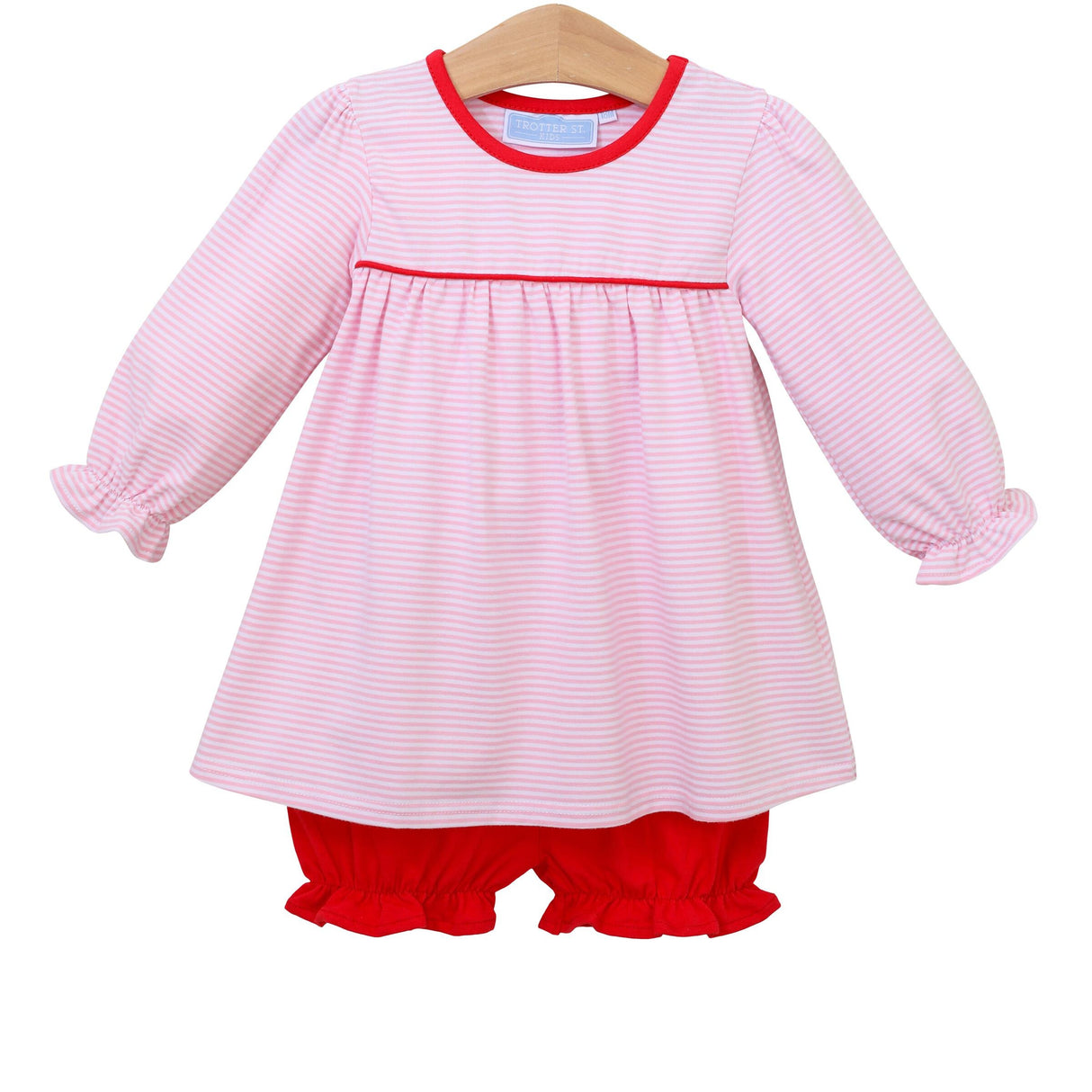 Ellie Long Sleeve Stripe Knit Bloomer Set