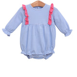 Olivia Cornflower Blue Stripe Knit Bubble