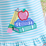 School Book Turquoise Stripe Adalyn Short Set