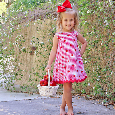 Tiny Apples Red Gingham Eleanor Dress