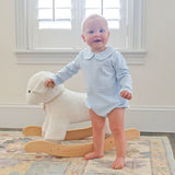 Light Blue Gingham Long Sleeve Bodysuit