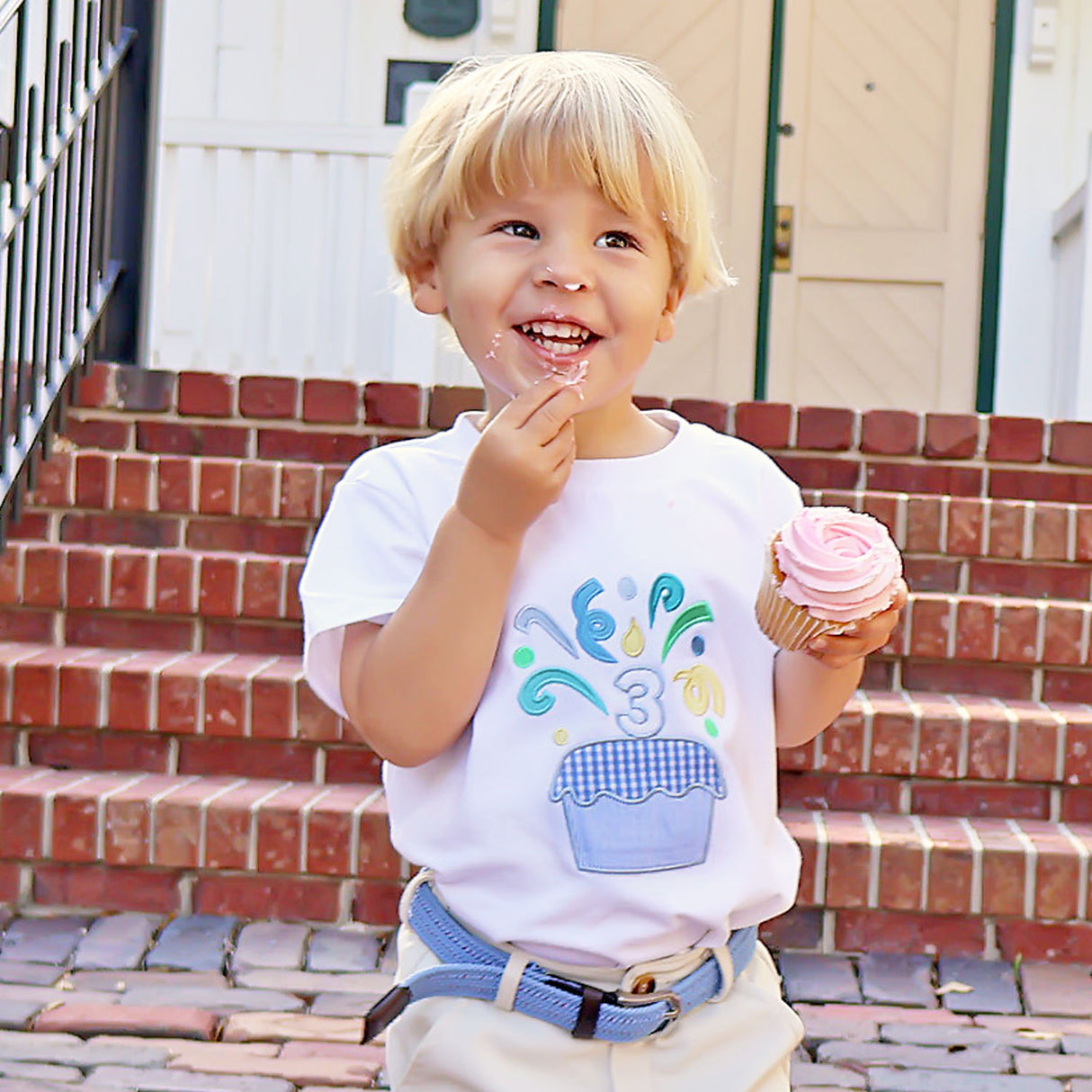 Third Birthday Cupcake Short Sleeve Shirt