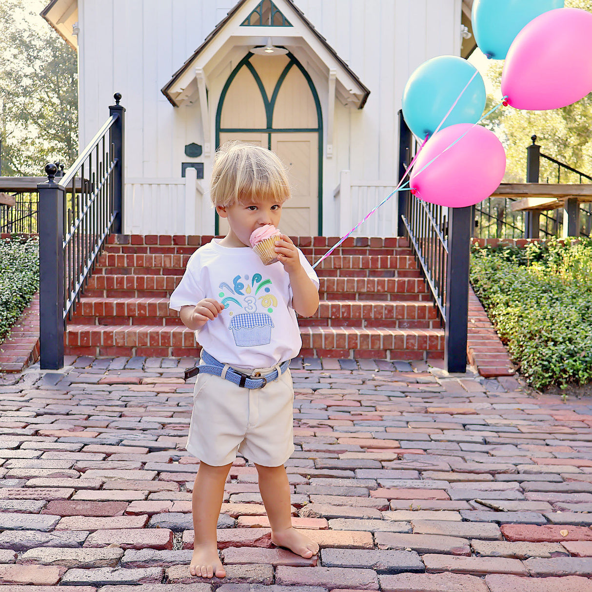 Third Birthday Cupcake Short Sleeve Shirt