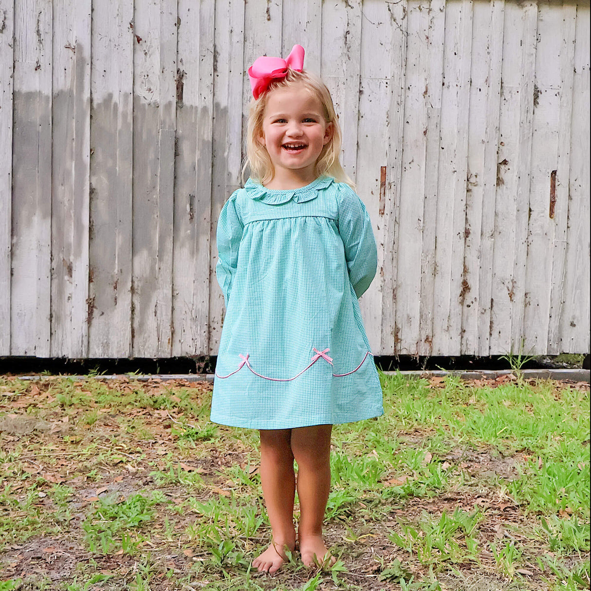 Mint Green Gingham Blair Dress