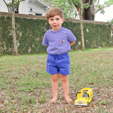 ABC Apple Royal Blue Stripe Short Set