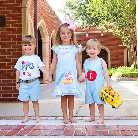 Bright Crayons Light Blue Stripe Milly Dress