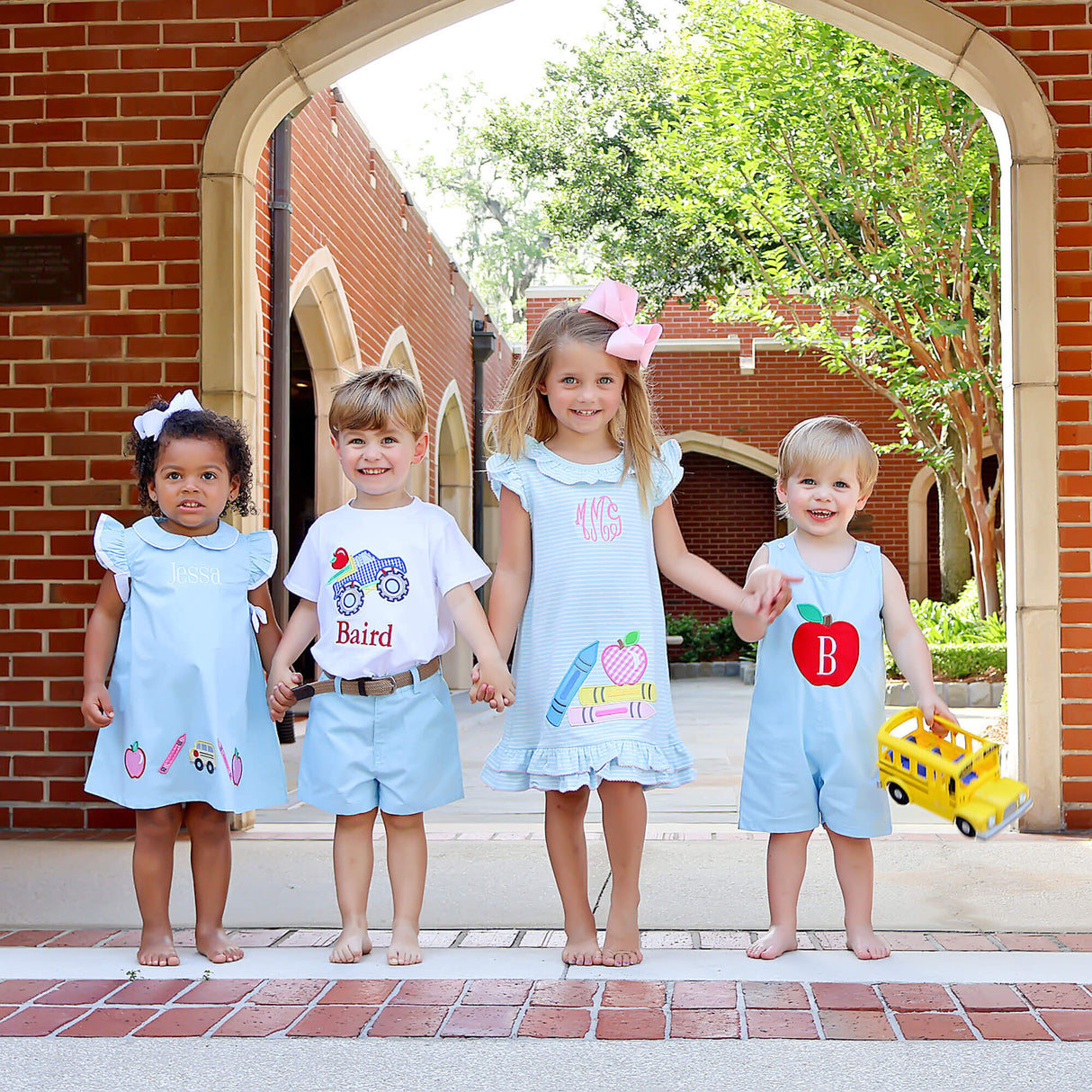 Apple & Bus Light Blue Grace Dress