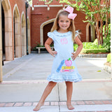Bright Crayons Light Blue Stripe Milly Dress