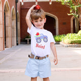 Bright Crayons Truck Light Blue Short Set