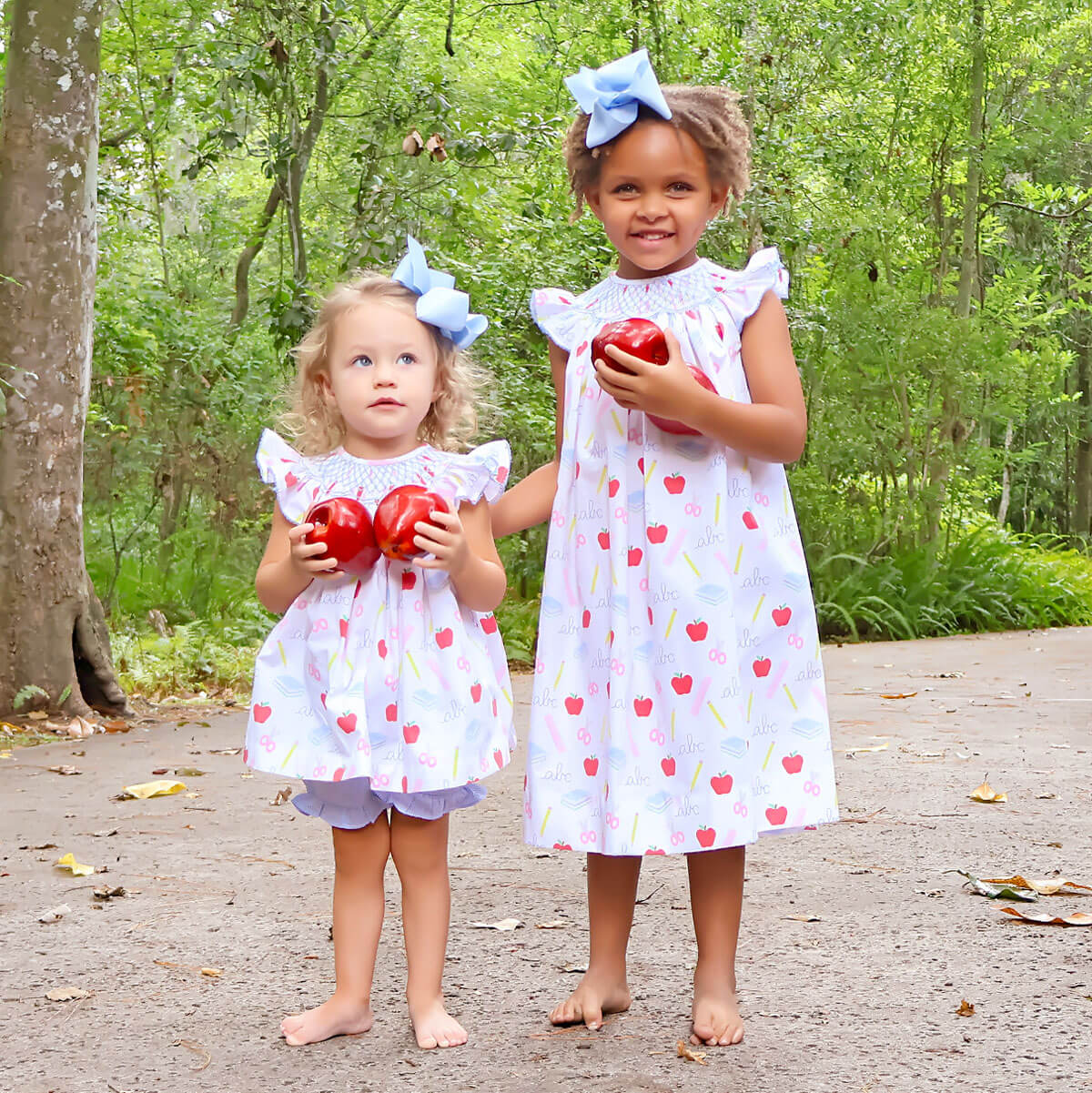 Sibling Apple Smocked outlet School Outfits